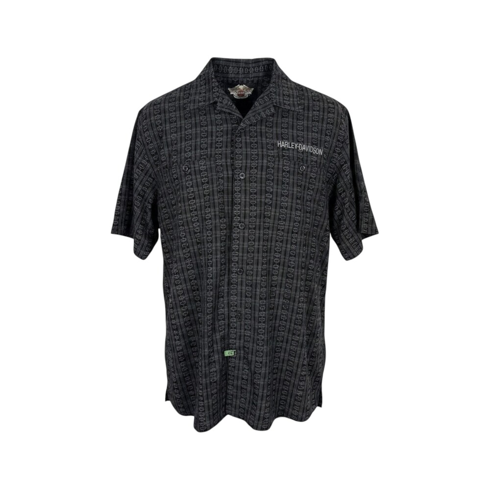 Harley-Davidson Button Down Shirt L Black